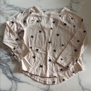 Cat & Jack Cream Star Long Sleeve Shirt